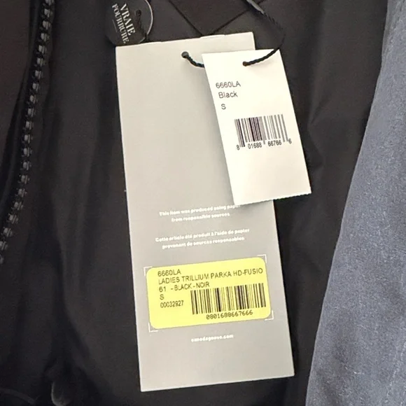 Authentic Canada Goose Trillium Black Parka with Fur - Picture 5 of 7